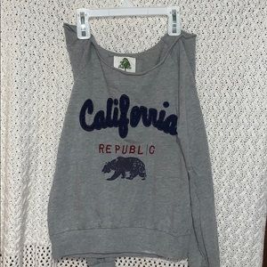 California Republic off the shoulder sweatshirt